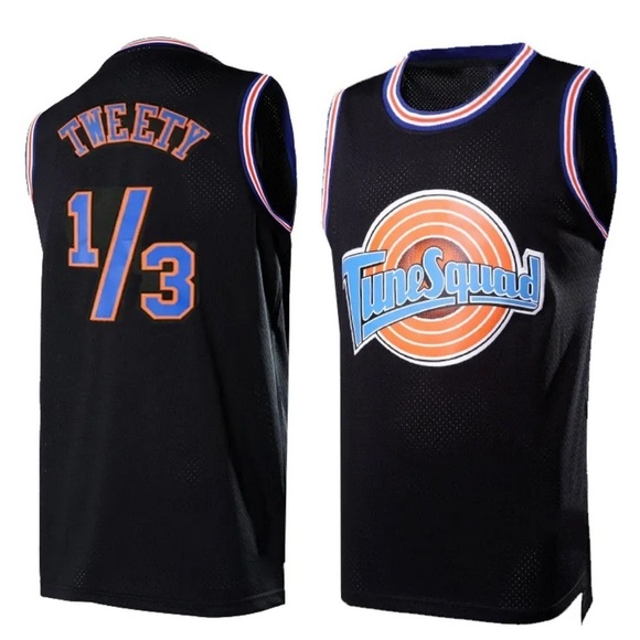 Other - Space Jam Tune Squad 1/3 Tweety Basketball Jersey Men’s M Black/Orange/Blue